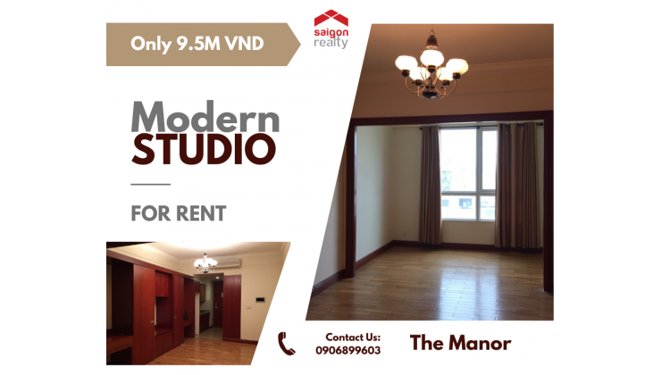 Cho thuê căn Studio The Manor giá tốt trên thị trường